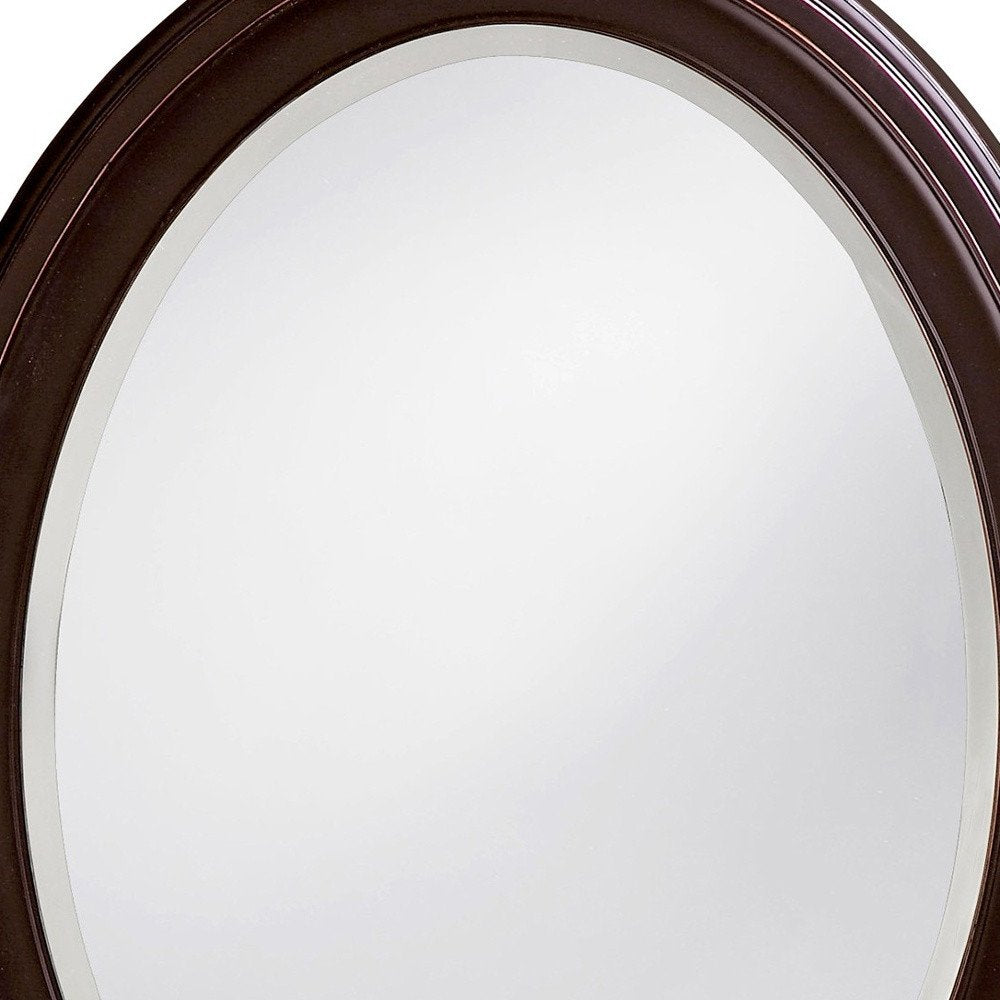 Bronze Oval Framed Accent Mirror - 33-inch