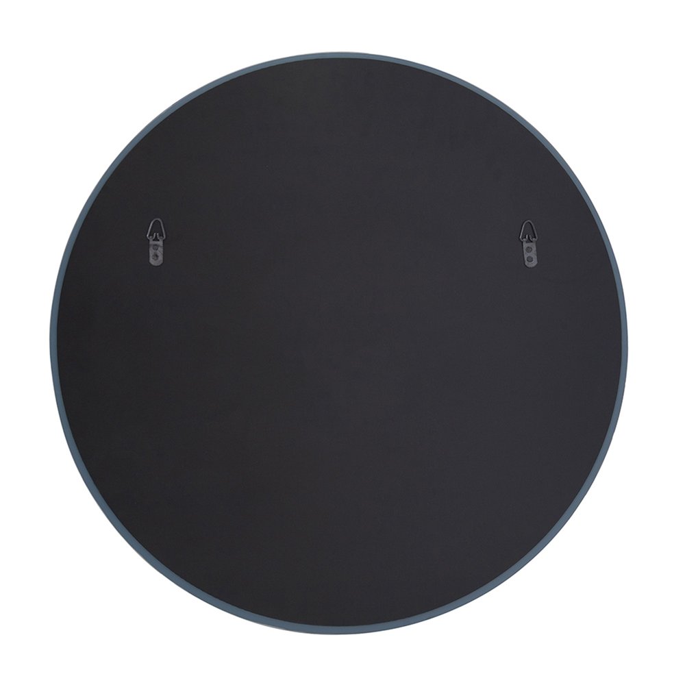 Gray Round Unframed Accent Mirror - 28-inch