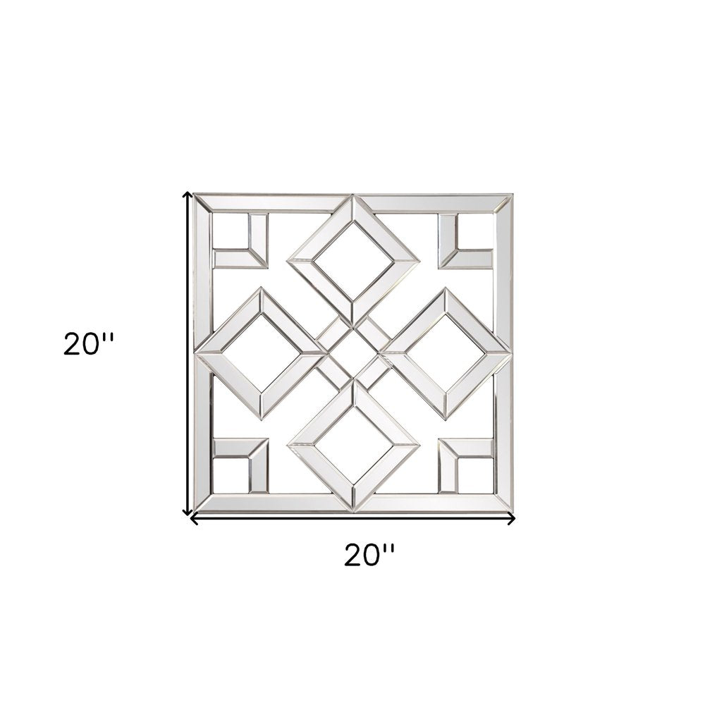 Interlocking Mirrored Squares with Lattice Design