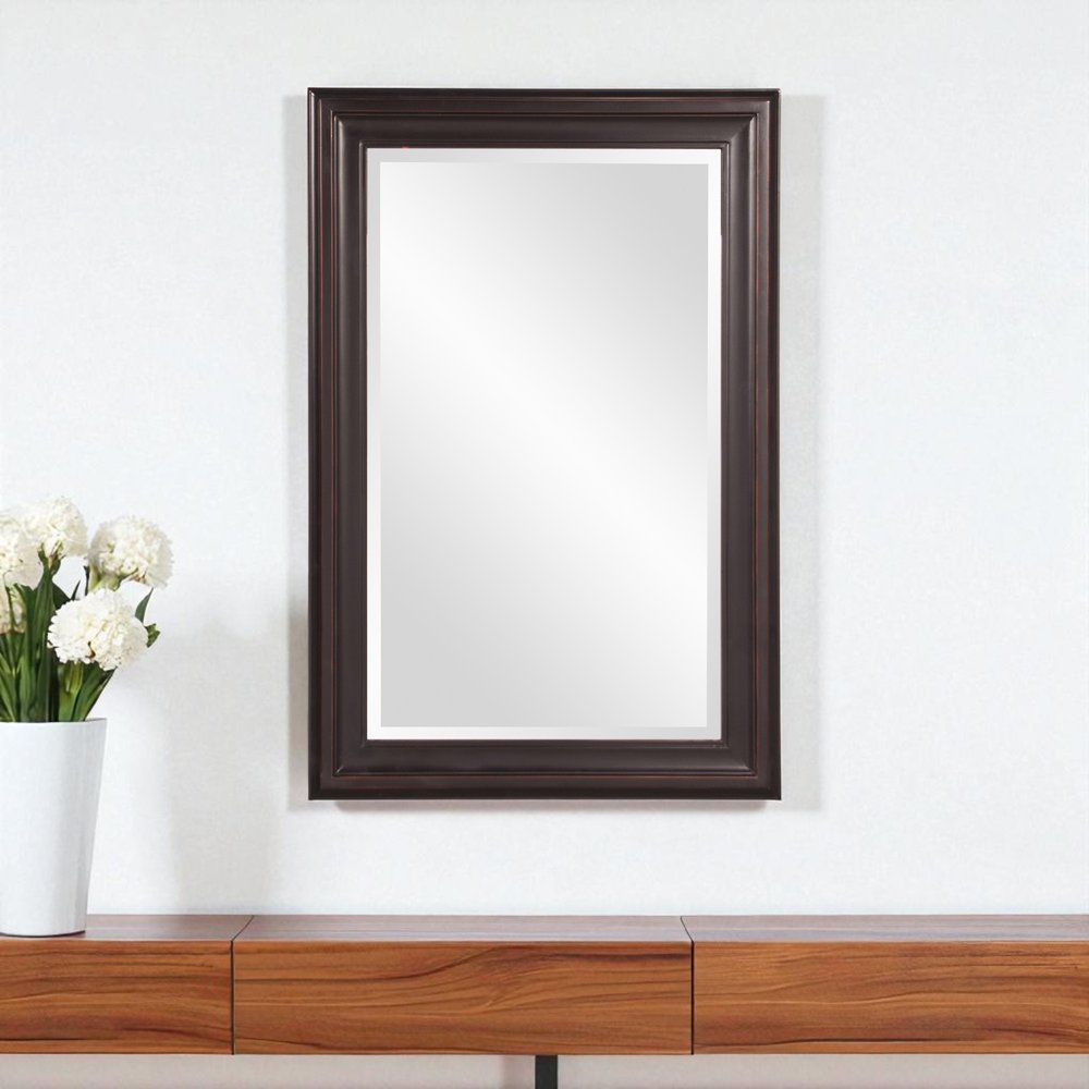 Bronze Wood Accent Mirror - 33-inch