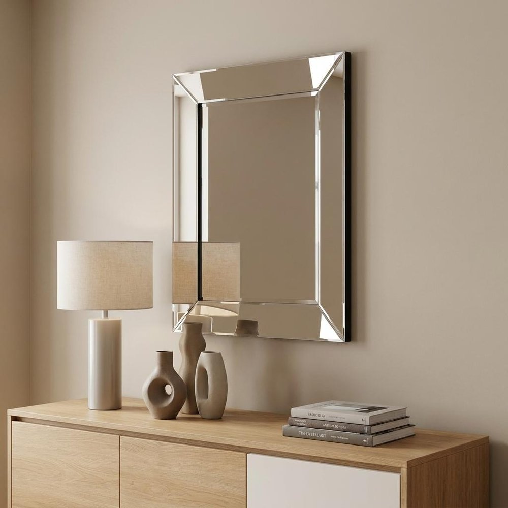 Clear Beveled Edge Frame Accent Mirror - 24-inch