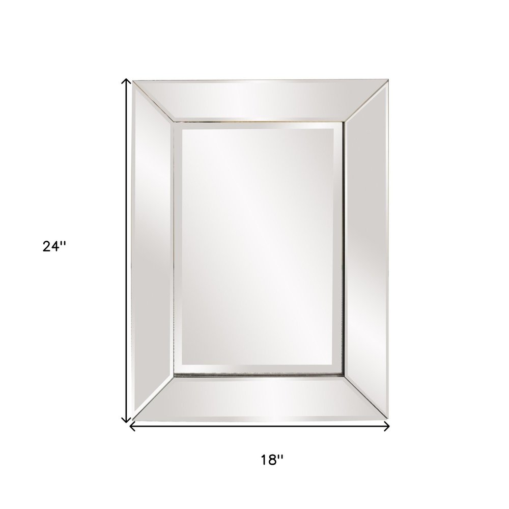 Clear Beveled Edge Frame Accent Mirror - 24-inch