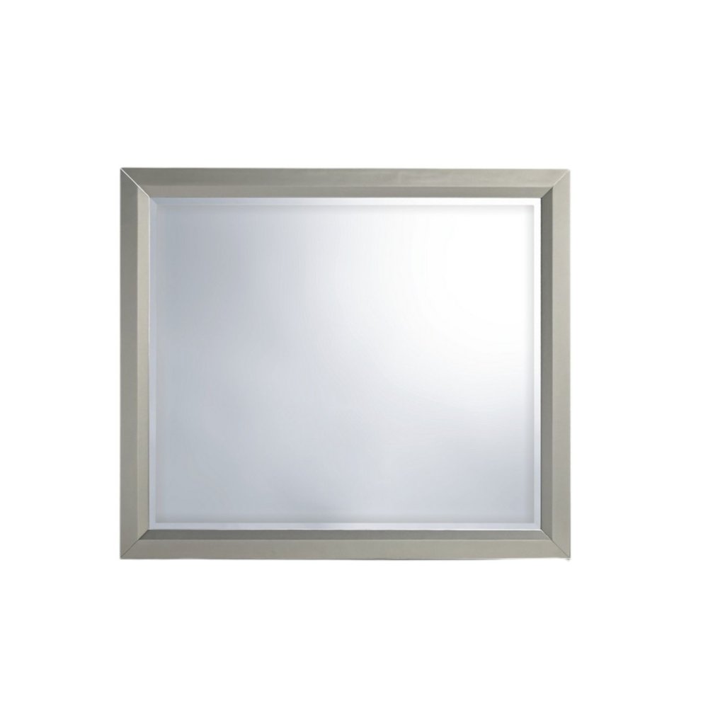Silver Framed Dresser Mount Mirror - 36-inch