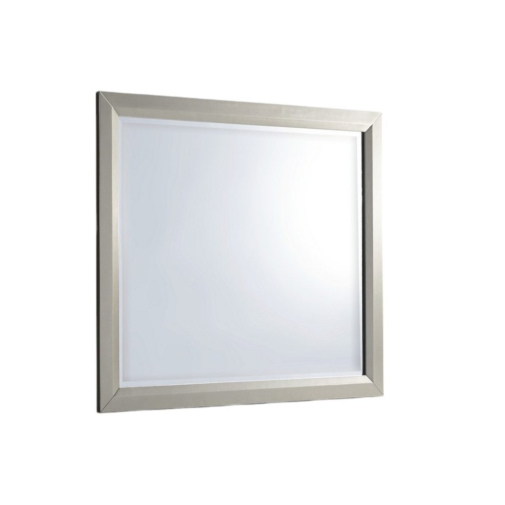 Silver Framed Dresser Mount Mirror - 36-inch