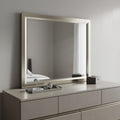 Silver Framed Dresser Mount Mirror - 36-inch