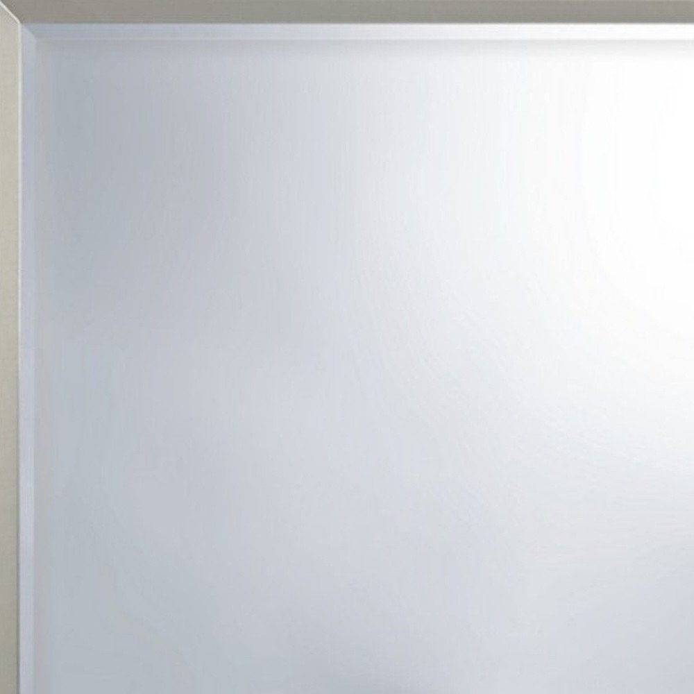Silver Framed Dresser Mount Mirror - 36-inch