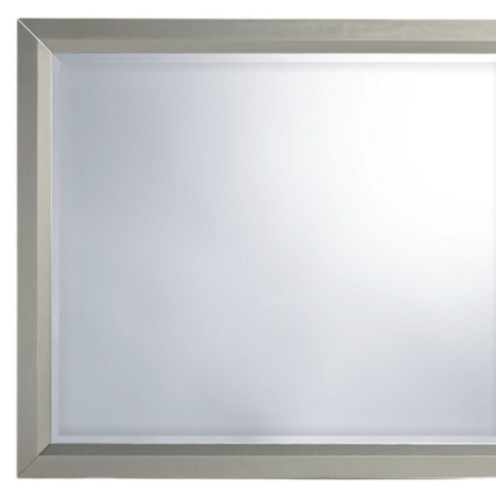 Silver Framed Dresser Mount Mirror - 36-inch