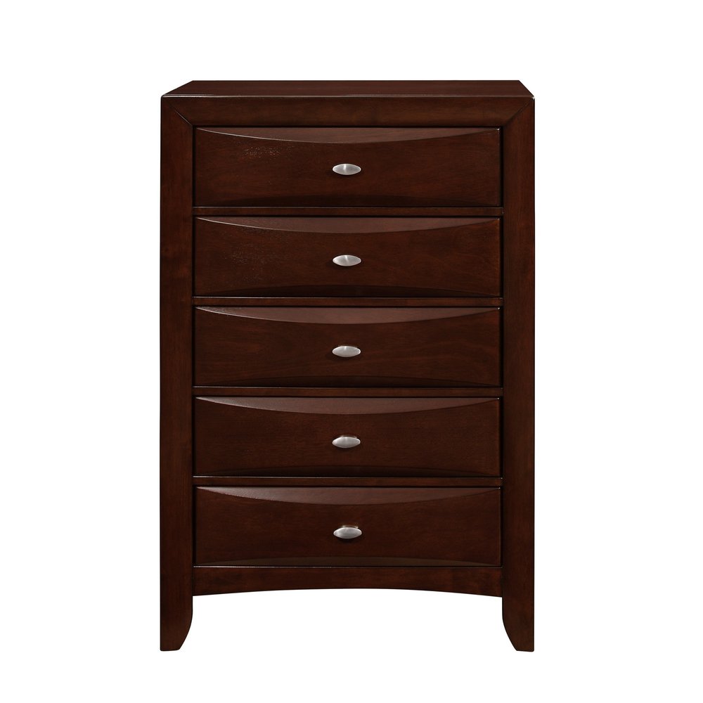 New Merlot Chest with 5 Chambared Drawer