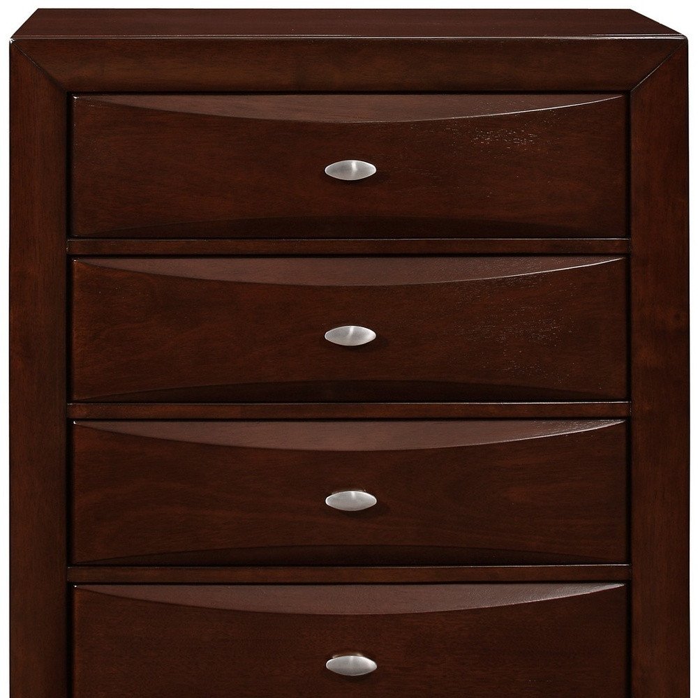 New Merlot Chest with 5 Chambared Drawer