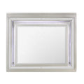 Champagne Wood Lighted Mounted Accent Mirror - 38-inch