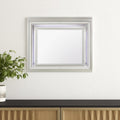 Champagne Wood Lighted Mounted Accent Mirror - 38-inch