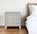 Solid and Manufactured Wood and Mirrored Glass Nightstand - 26-inch