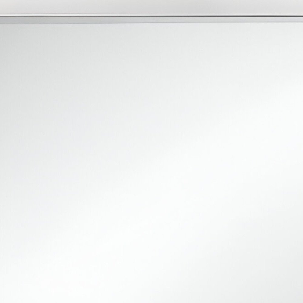 White Wood Framed Accent Mirror - 34-inch
