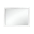 White Wood Framed Accent Mirror - 34-inch