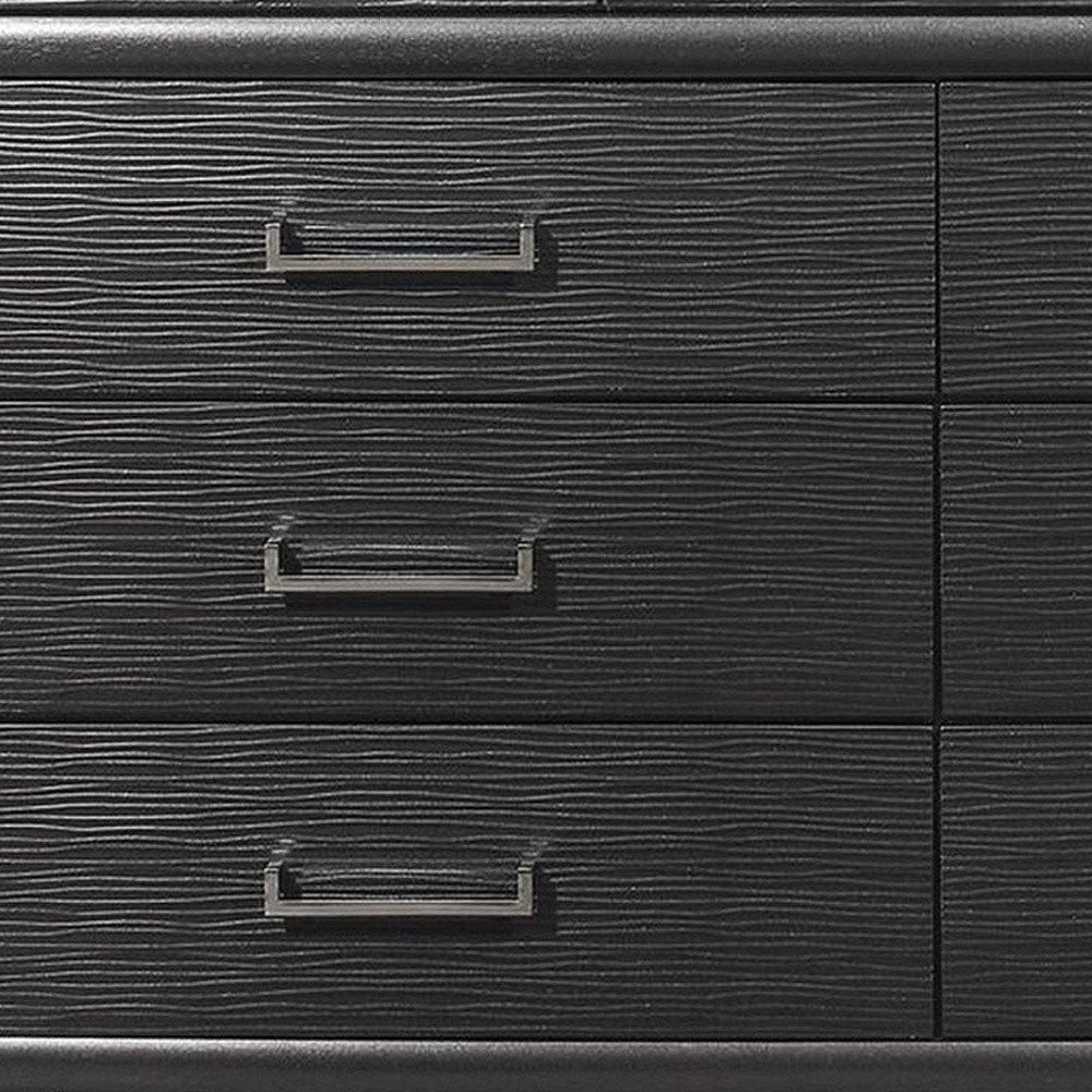 Gray Solid Wood Nine Drawer Double Dresser - 59-inch