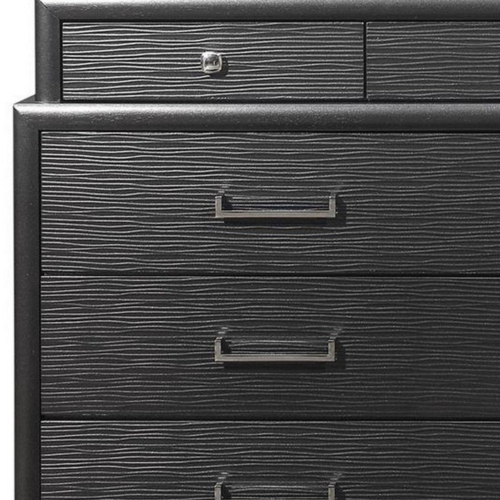 Gray Solid Wood Nine Drawer Double Dresser - 59-inch