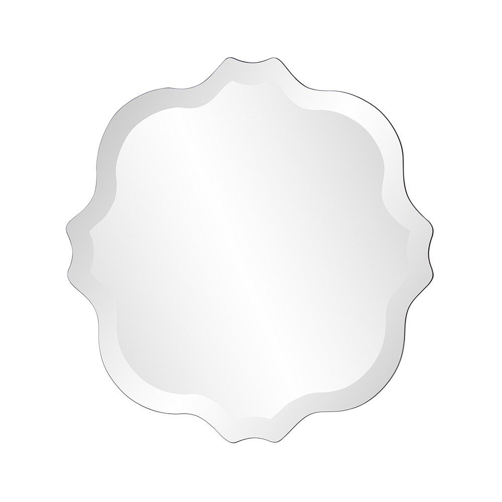 Gray Abstract Unframed Accent Mirror - 16-inch
