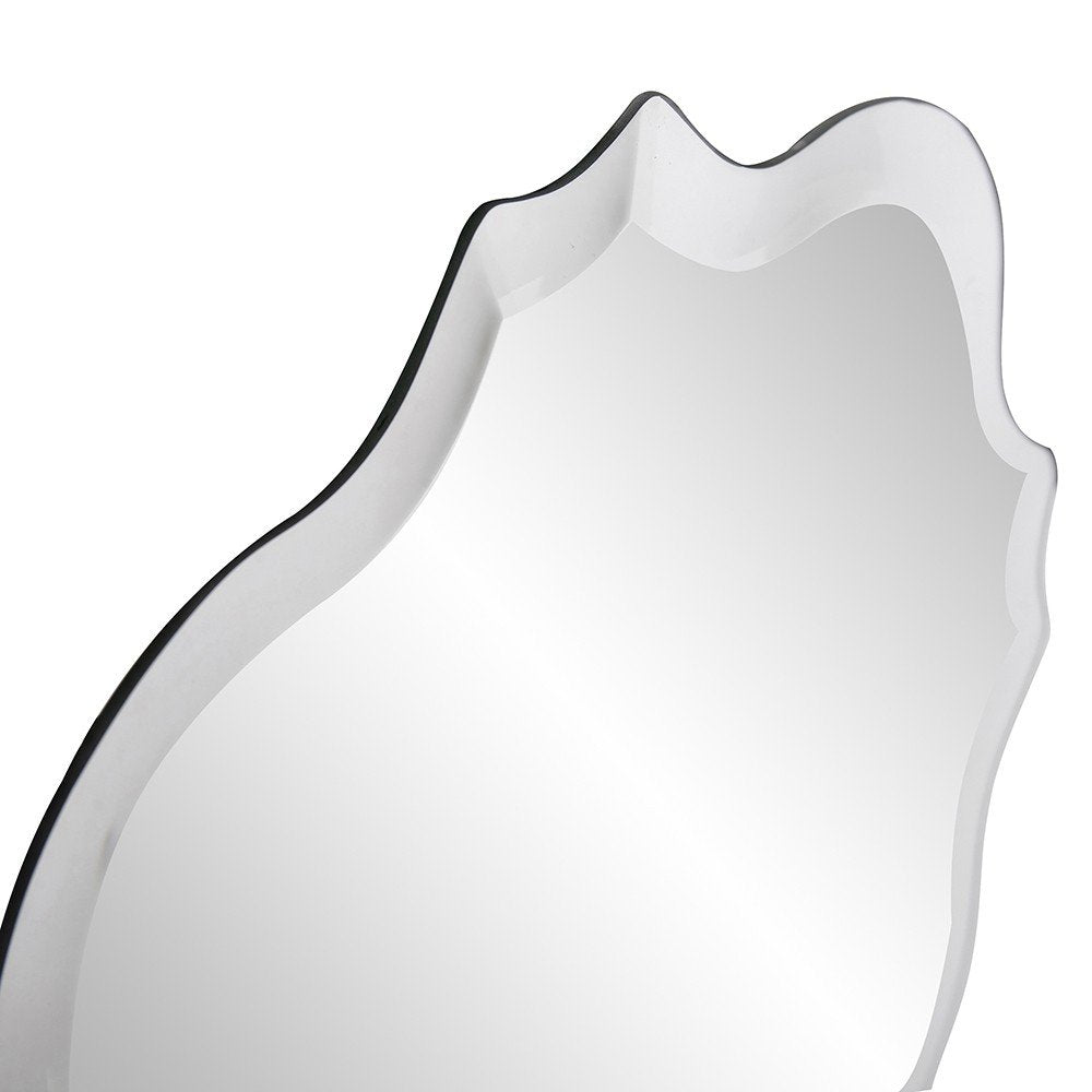 Gray Abstract Unframed Accent Mirror - 16-inch