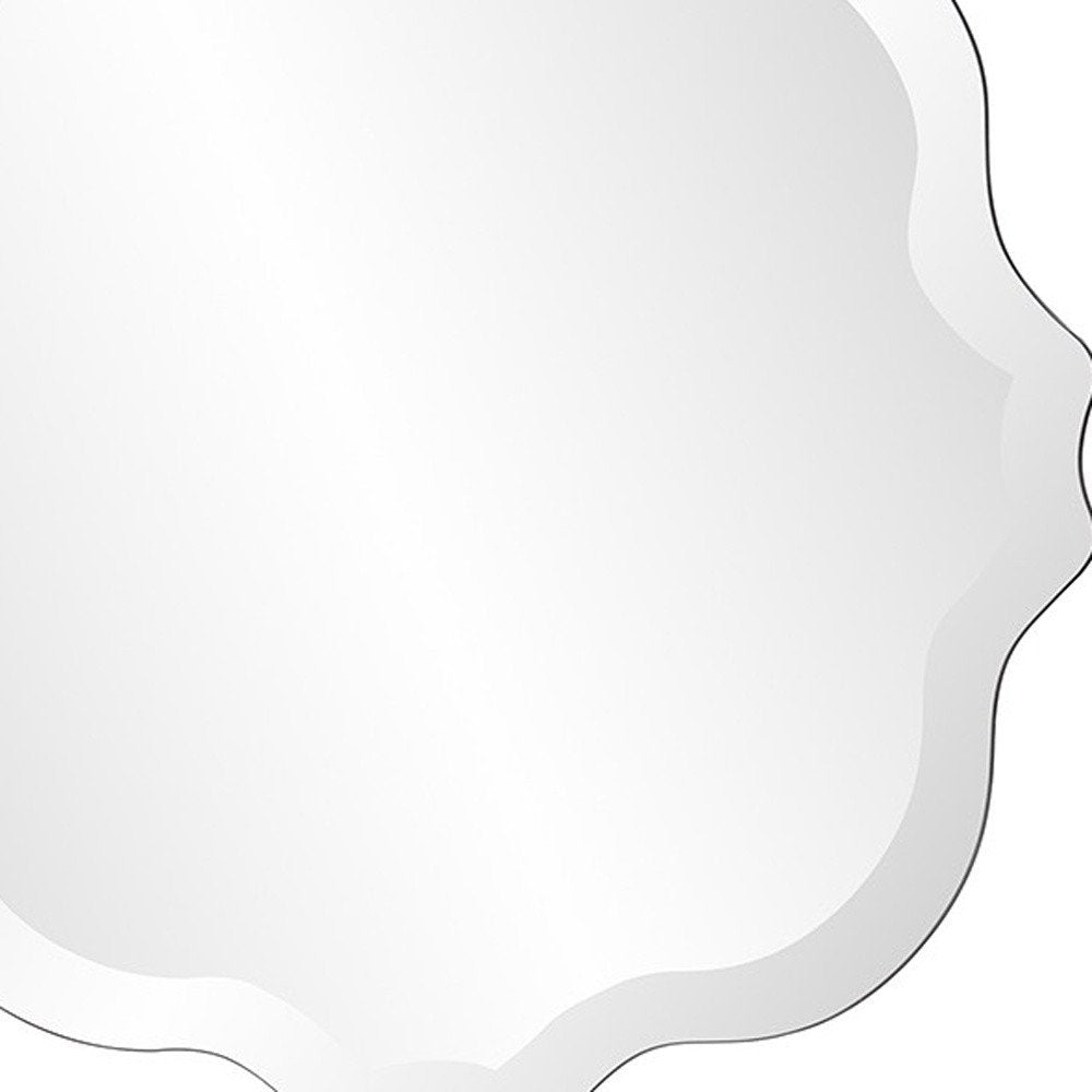 Gray Abstract Unframed Accent Mirror - 16-inch