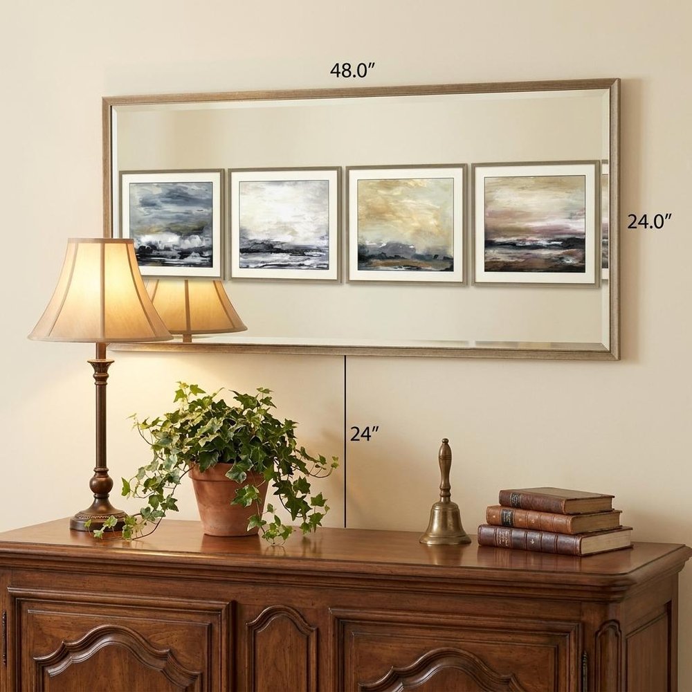 Wood Framed Accent Mirror - 48-inch
