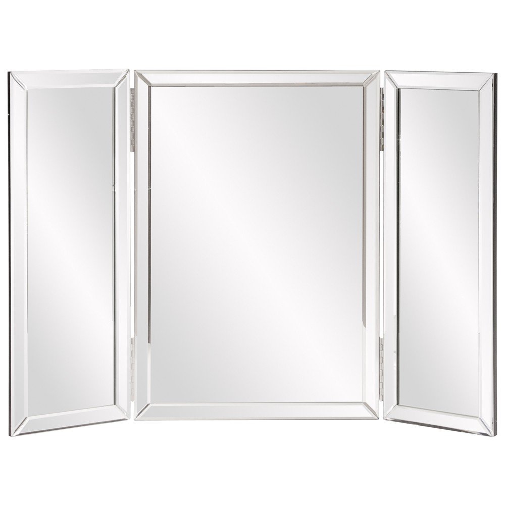 Gray Freestanding Framed Makeup Shaving Tabletop Mirror - 21-inch