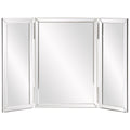 Gray Freestanding Framed Makeup Shaving Tabletop Mirror - 21-inch