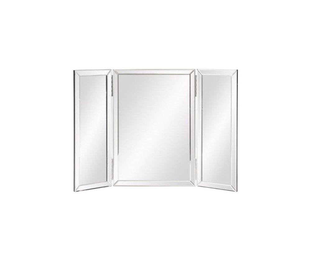 Gray Freestanding Framed Makeup Shaving Tabletop Mirror - 21-inch