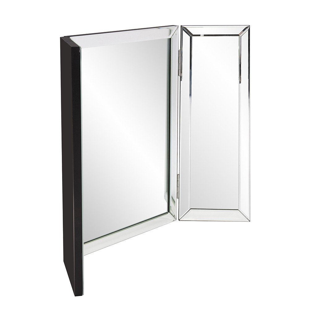 Gray Freestanding Framed Makeup Shaving Tabletop Mirror - 21-inch