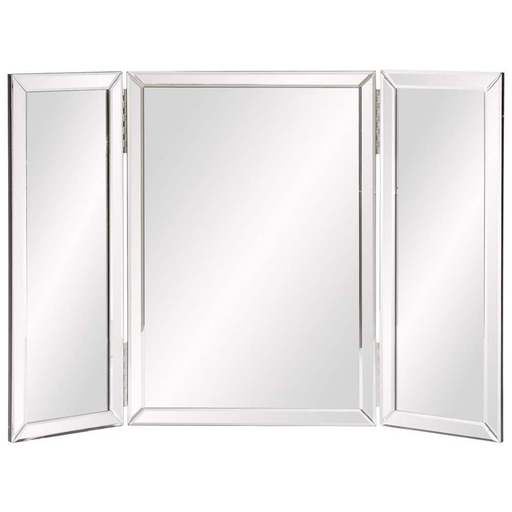 Gray Freestanding Framed Makeup Shaving Tabletop Mirror - 21-inch
