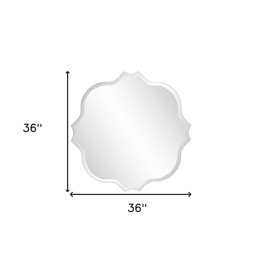 Quatrefoil Unframed Accent Mirror - 36-inch