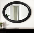 Black Oval Framed Accent Mirror - 33-inch