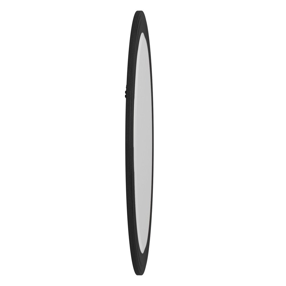 Black Oval Framed Accent Mirror - 33-inch
