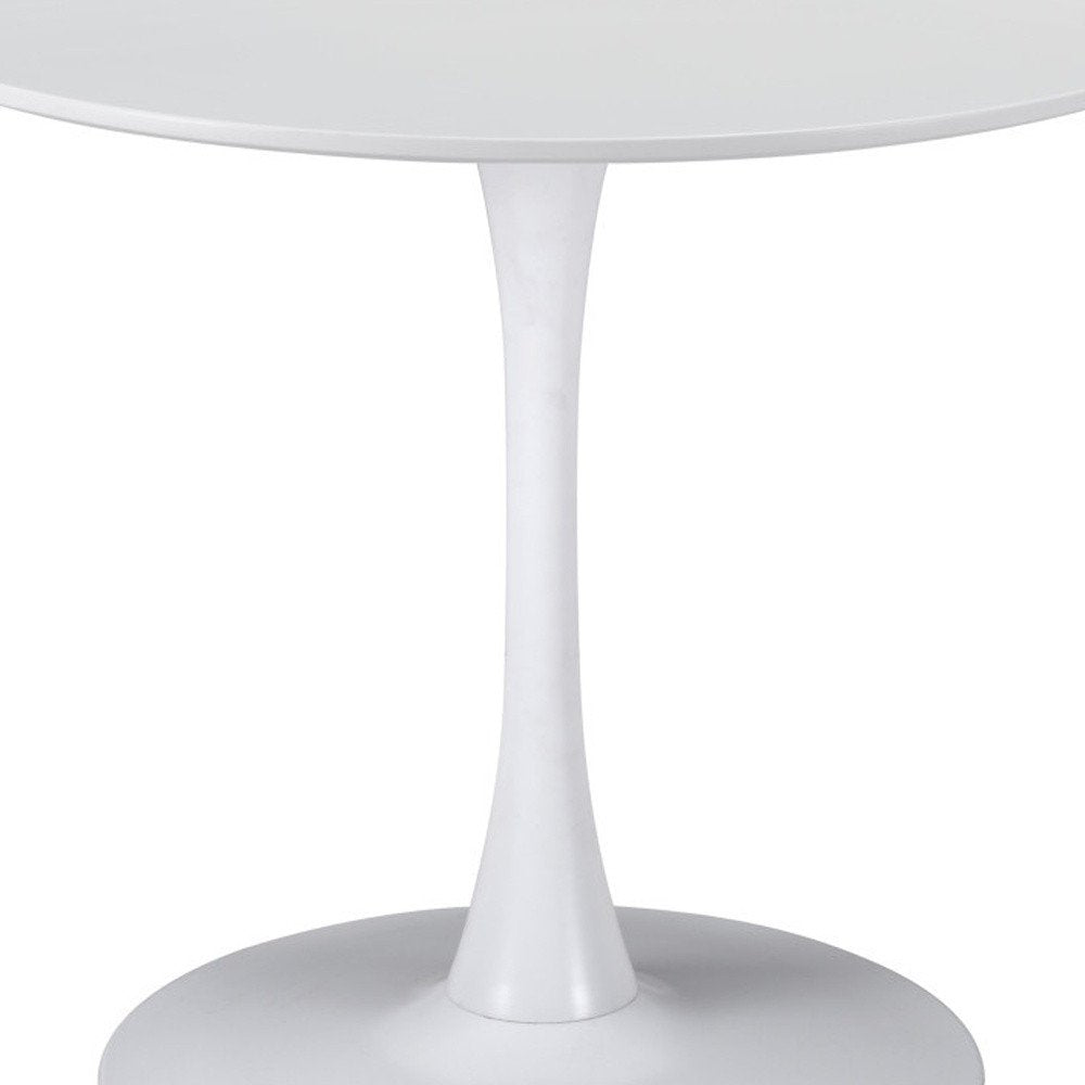 Steel Pedestal Base Dining Table - 35-inch