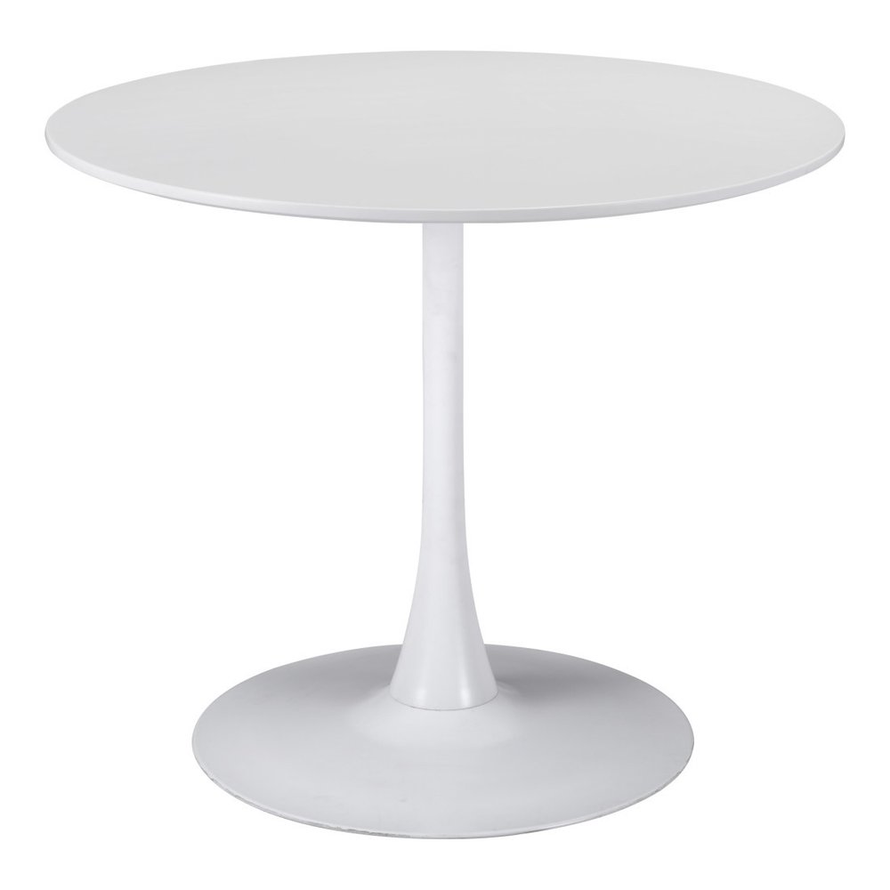 Steel Pedestal Base Dining Table - 35-inch
