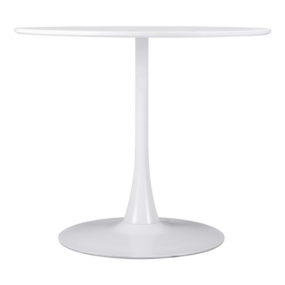 Steel Pedestal Base Dining Table - 35-inch