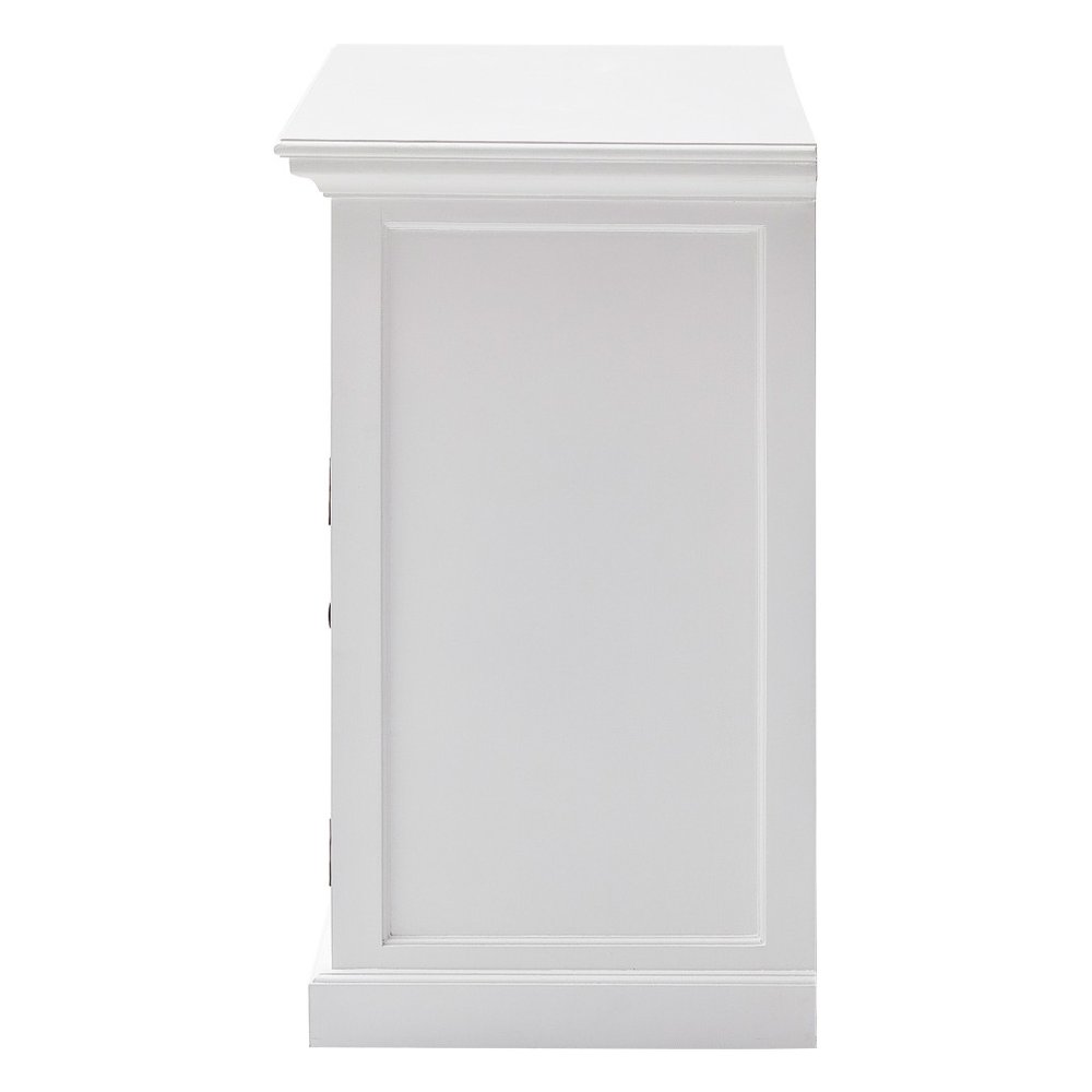 White Wood Three Drawer Sideboard with Two Doors - 49-inch