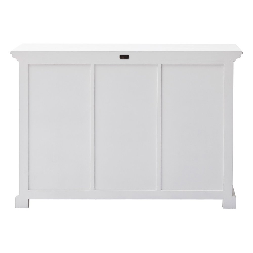White Wood Three Drawer Sideboard with Two Doors - 49-inch