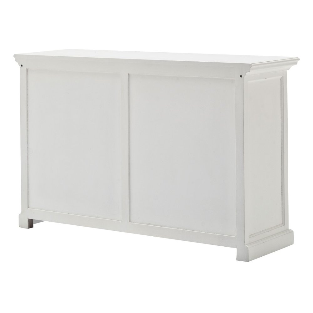 White Buffet Server with Sliding Doors - 49-inch