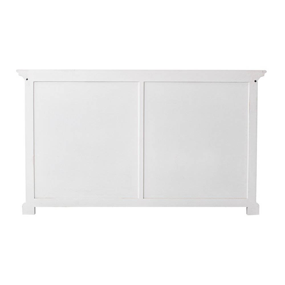 White Wood Two Drawer Buffet Table - 57-inch