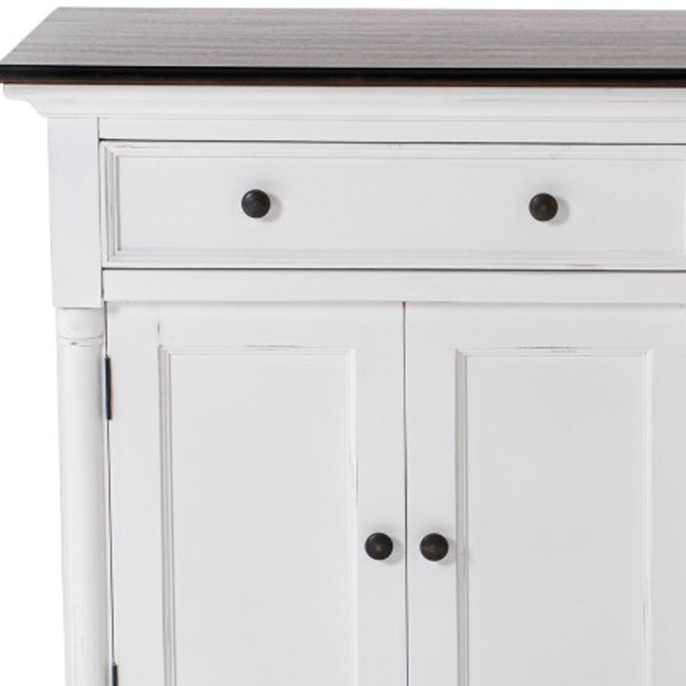 Modern Farm Brown and White Two Door Buffet Server
