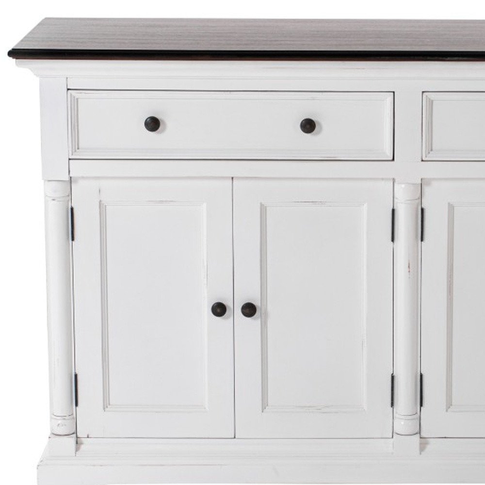 Modern Farm Brown and White Two Door Buffet Server
