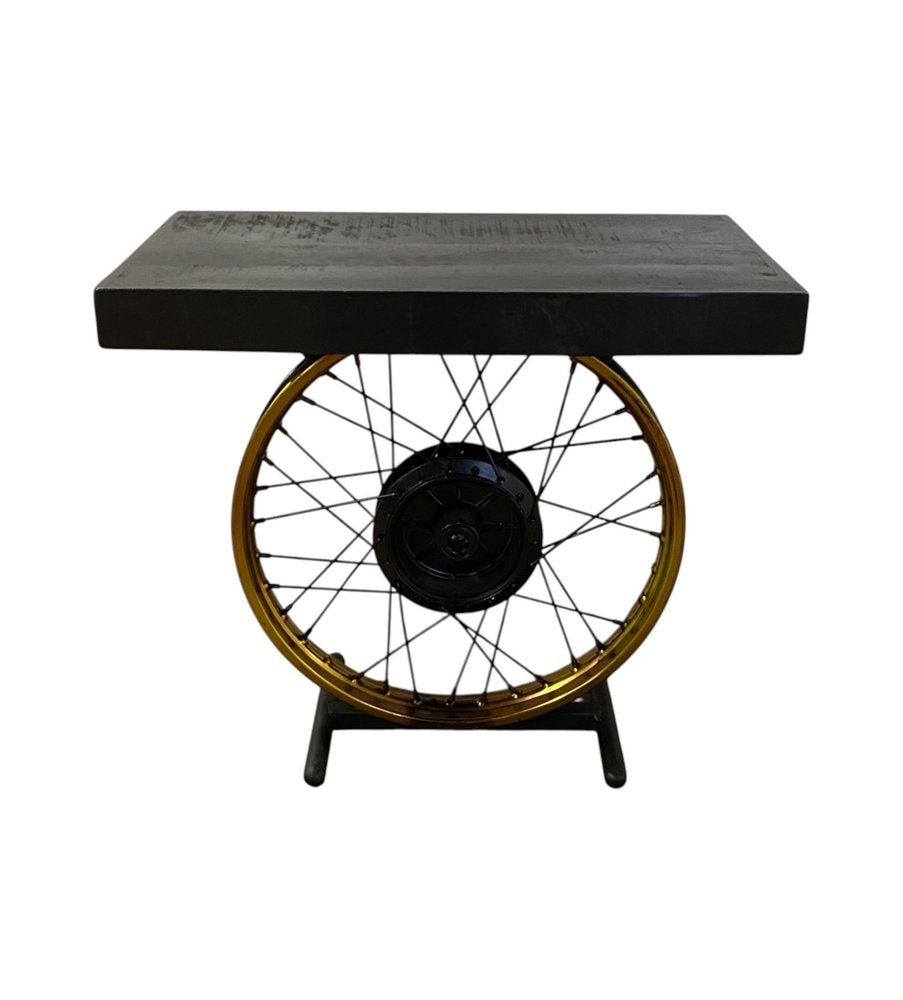 Black Solid Wood End Table - 22-inch