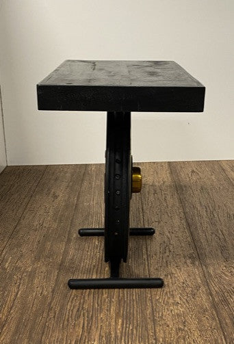 Black Solid Wood End Table - 22-inch