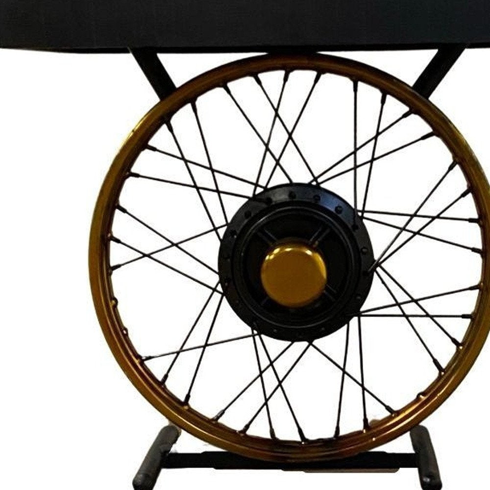 Black Solid Wood End Table - 22-inch
