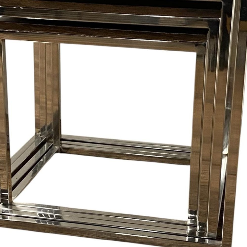 Set of 4 Modern Rustic Nesting Accent Tables