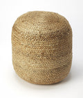 Jute Round Pouf Ottoman - 16-inch