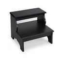 Dark Brown Solid and Manufactured Wood Footstool - 18-inch