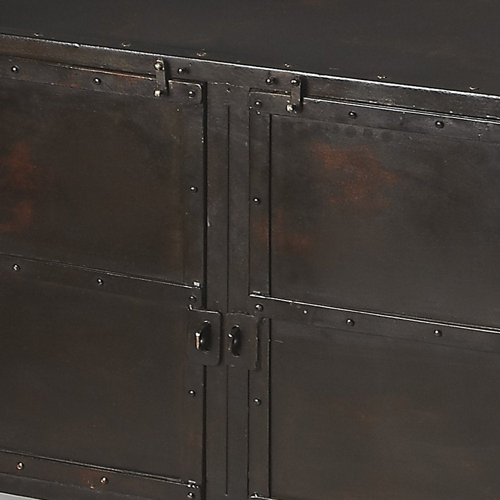 Black Iron Sideboard Console Cabinet - 62-inch