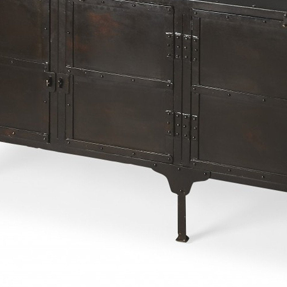 Black Iron Sideboard Console Cabinet - 62-inch