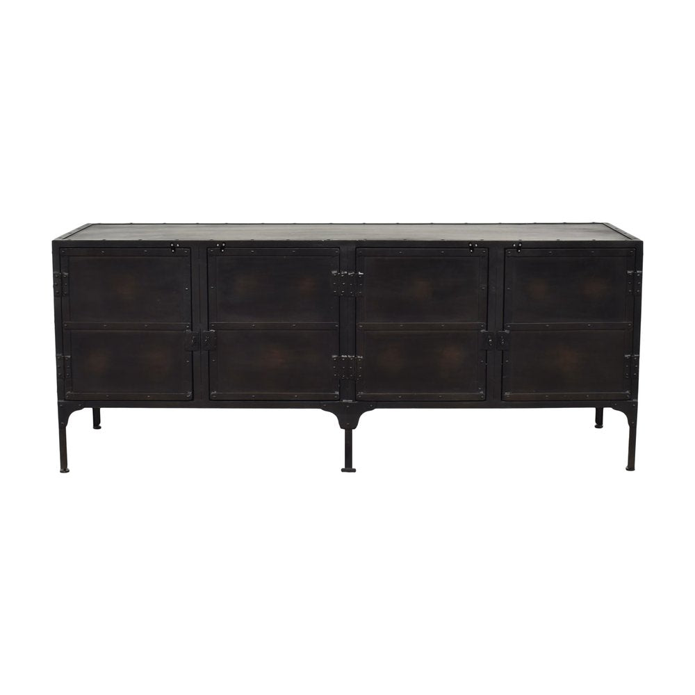 Black Iron Sideboard Console Cabinet - 62-inch